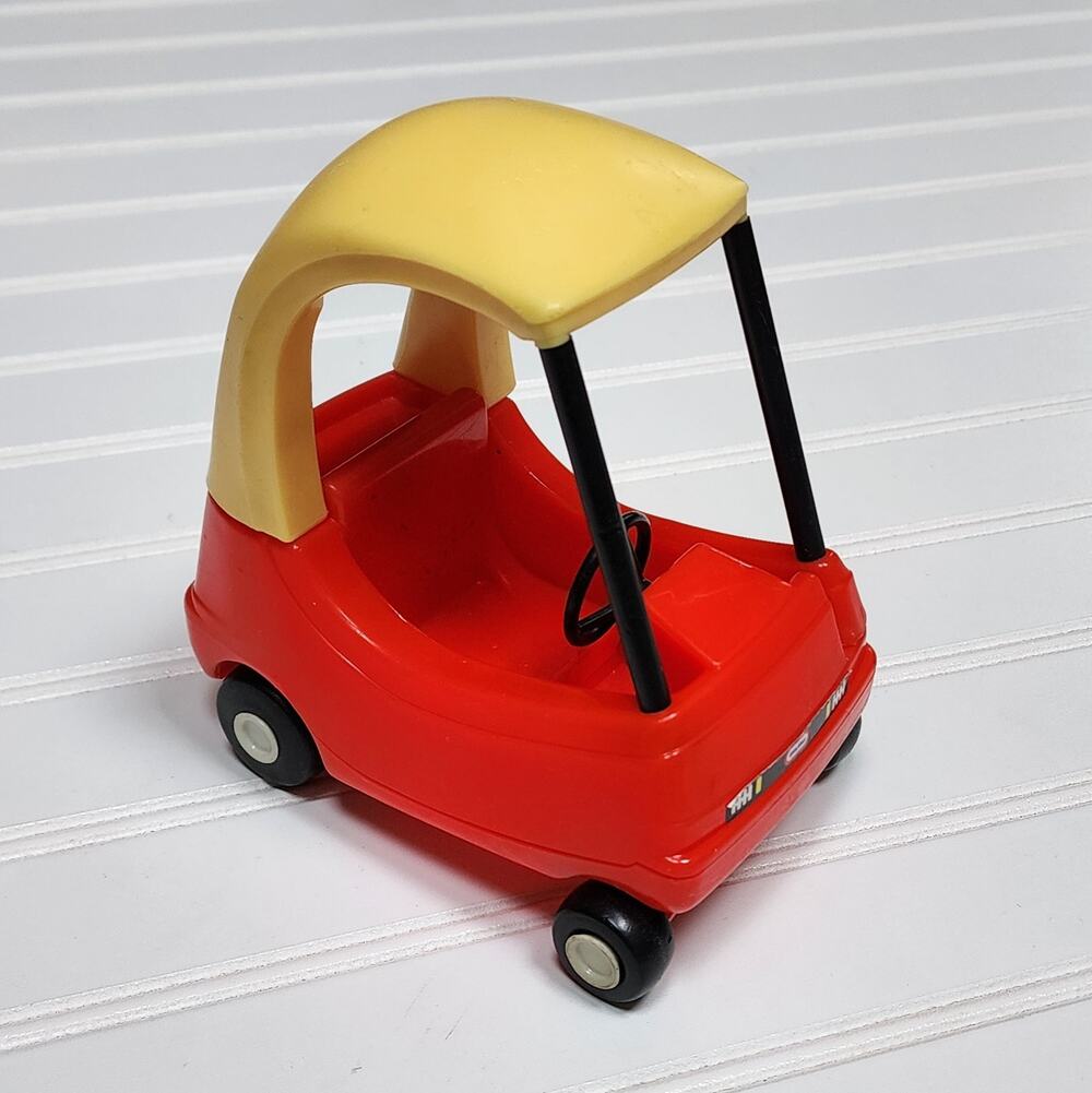 Vintage Little Tikes Dollhouse Cozy Coupe Car Red & Yellow